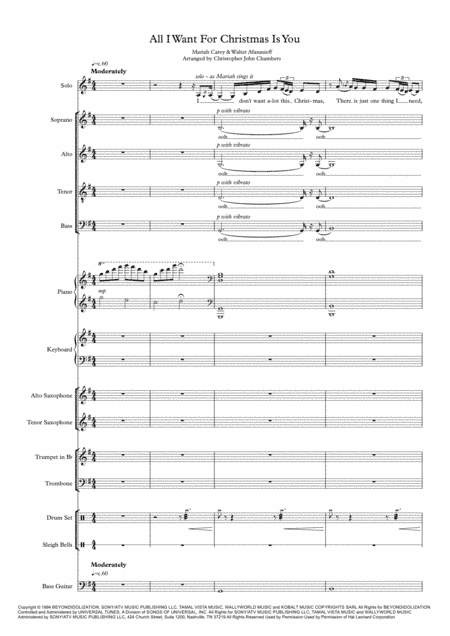 All I Want For Christmas Is You (arr. Christopher John Chambers)