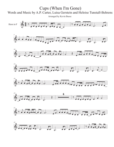 Cups (When I'm Gone) (arr. Kevin Busse)