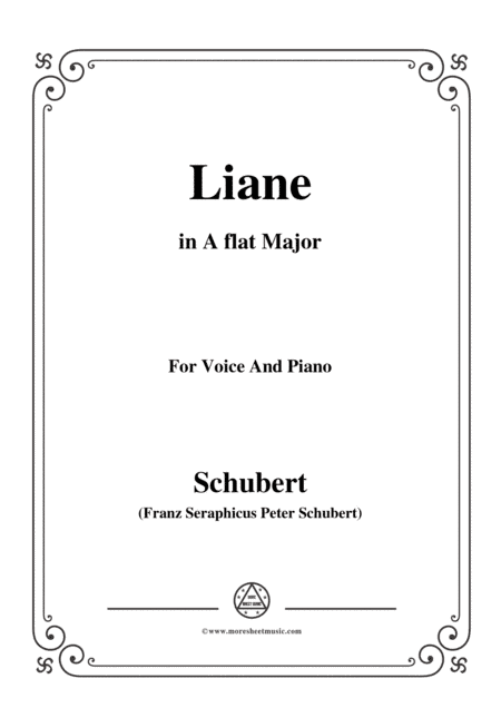 Schubert-Liane,in A flat Major,for Voice&Piano (arr. MSM)