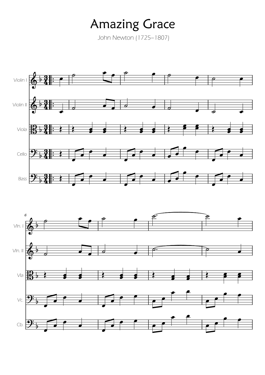 Amazing Grace - String Quintet (arr. Ygor Nunes)
