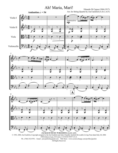 Ah! Maria, Mari! (arr. Joel Jacklich (ASCAP))