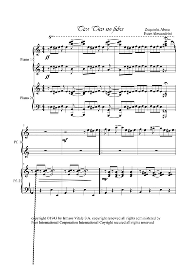Tico Tico (tico Tico No Fuba) (arr. Ester Alessandrini)