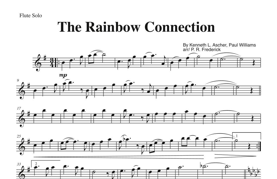 The Rainbow Connection (arr. P. R. Frederick)