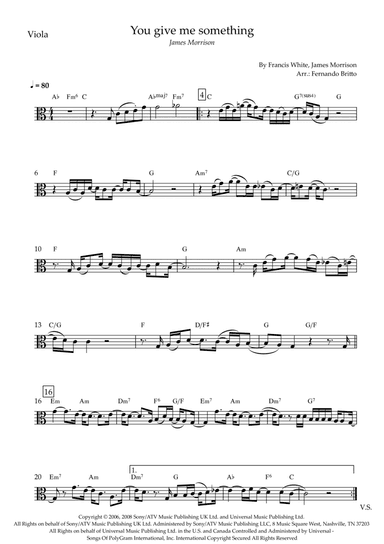 You Give Me Something (arr. Fernando Britto)