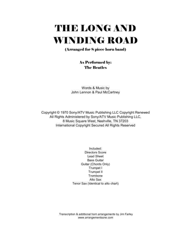 The Long And Winding Road (arr. Jim Farley www.arrangementsone.com)
