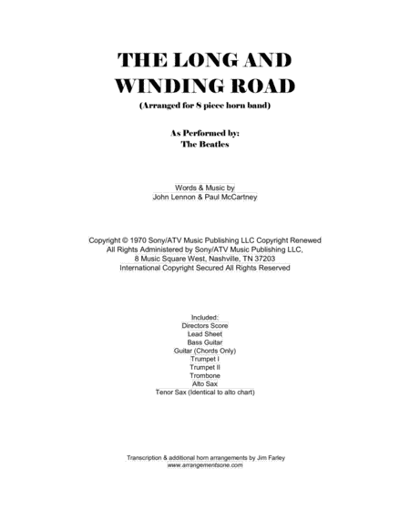 The Long And Winding Road (arr. Jim Farley www.arrangementsone.com)