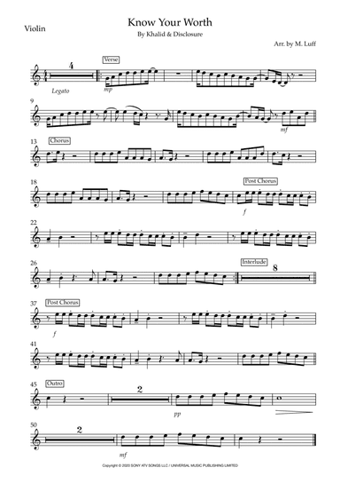 Know Your Worth (arr. Matt Luff)