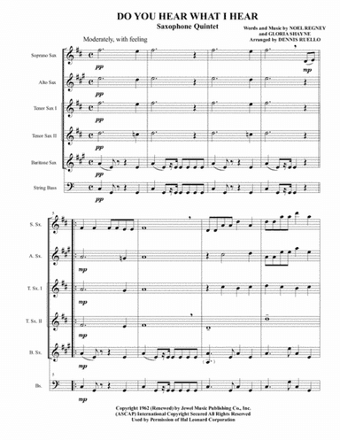 Do You Hear What I Hear (arr. Dennis Ruello)