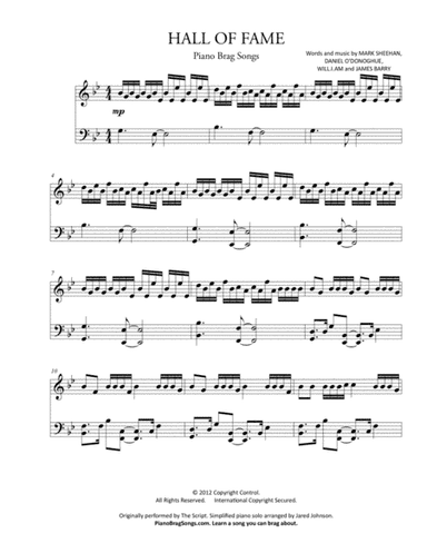 Hall Of Fame (arr. Jared Johnson)