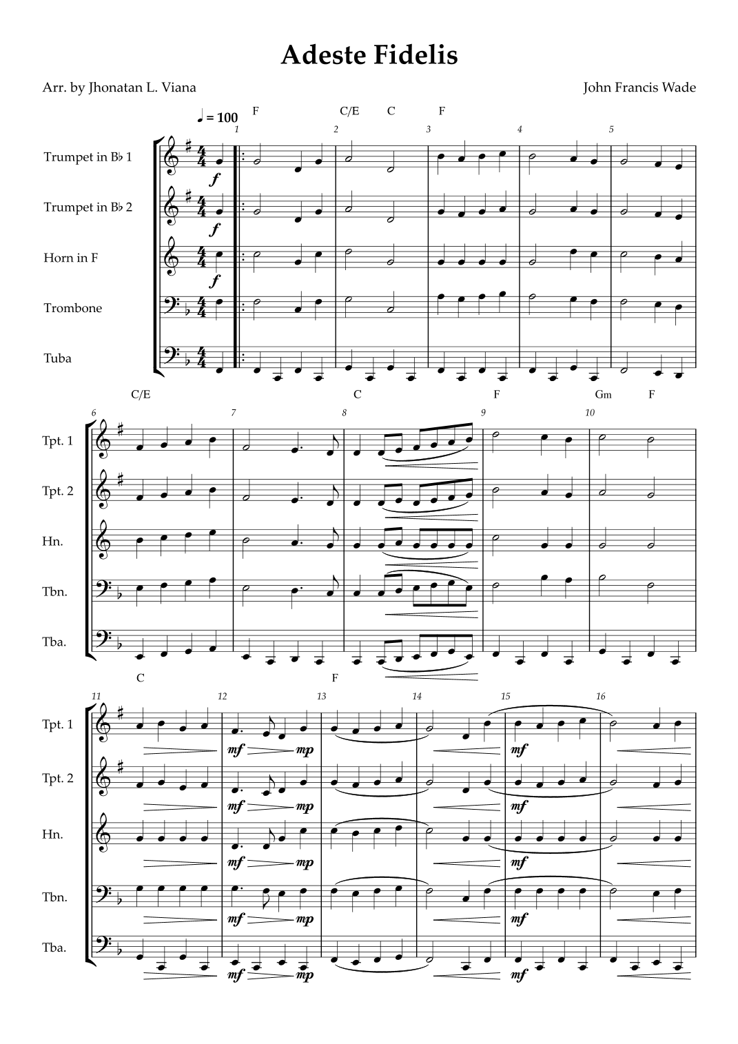 Adeste Fidelis (arr. Jhonatan Lucio Viana)