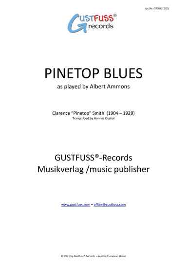Pinetop Blues (Albert Ammons Transcription) (arr. Albert Ammons)