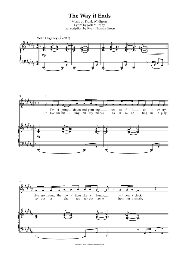 The Way It Ends (arr. Ryan Thomas Green)