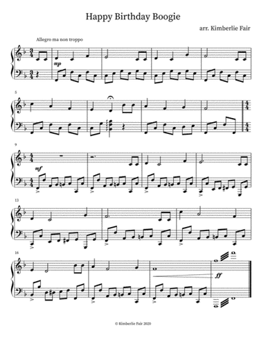 Happy Birthday Boogie (arr. Kimberlie Fair)