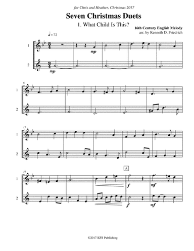 Seven Christmas Duets (arr. Kenneth D. Friedrich)