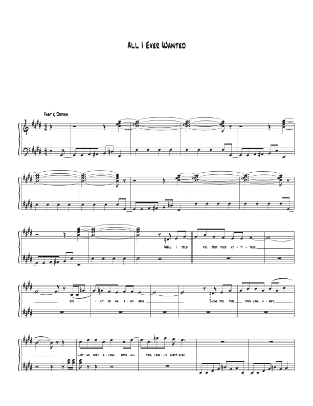 All I Ever Wanted (arr. Biegler)