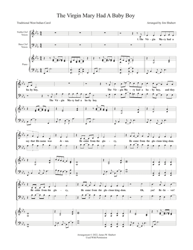 The Virgin Mary Had A Baby Boy (arr. Jim Shubert)