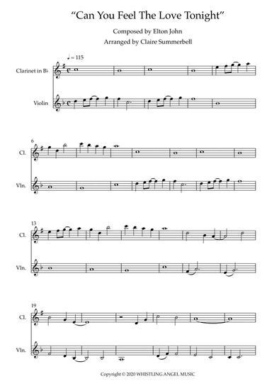 Can You Feel The Love Tonight (arr. Claire Summerbell)