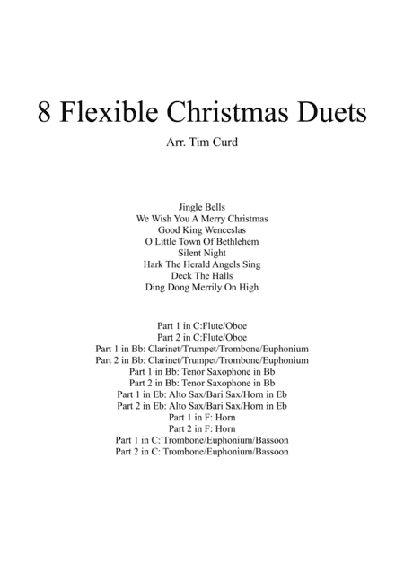 8 Flexible Christmas Duets (arr. Tim Curd)
