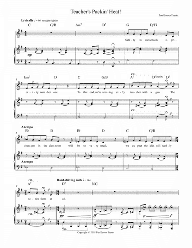 Teacher's Packin' Heat  (Key: G major)