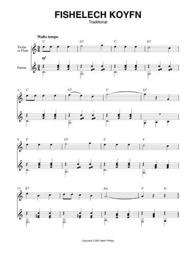 Fishelech Koyfn (arr. Mark Phillips)