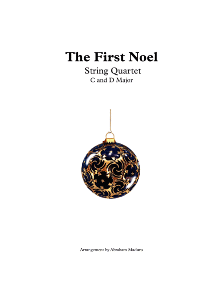 The First Noel String Quartet-Two Tonalities included (arr. Abraham Maduro)