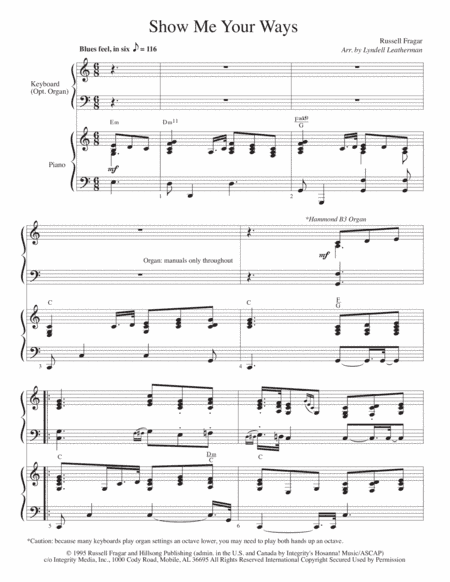 Show Me Your Ways (arr. Lyndell Leatherman)