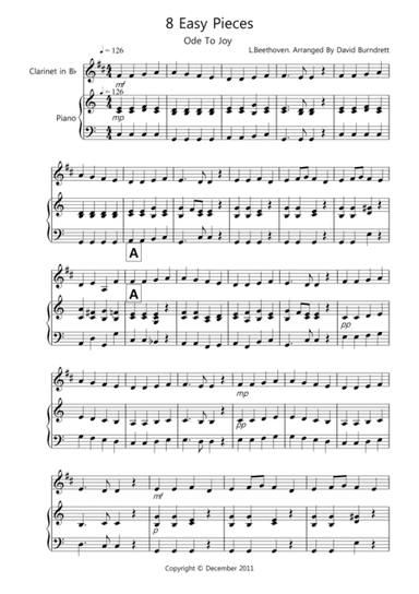 8 Pieces for Clarinet And Piano (arr. David Burndrett)