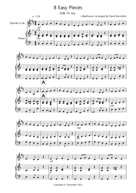 8 Pieces for Clarinet And Piano (arr. David Burndrett)