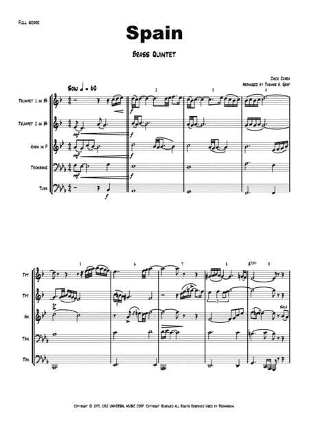 Spain (arr. Thomas H. Graf)