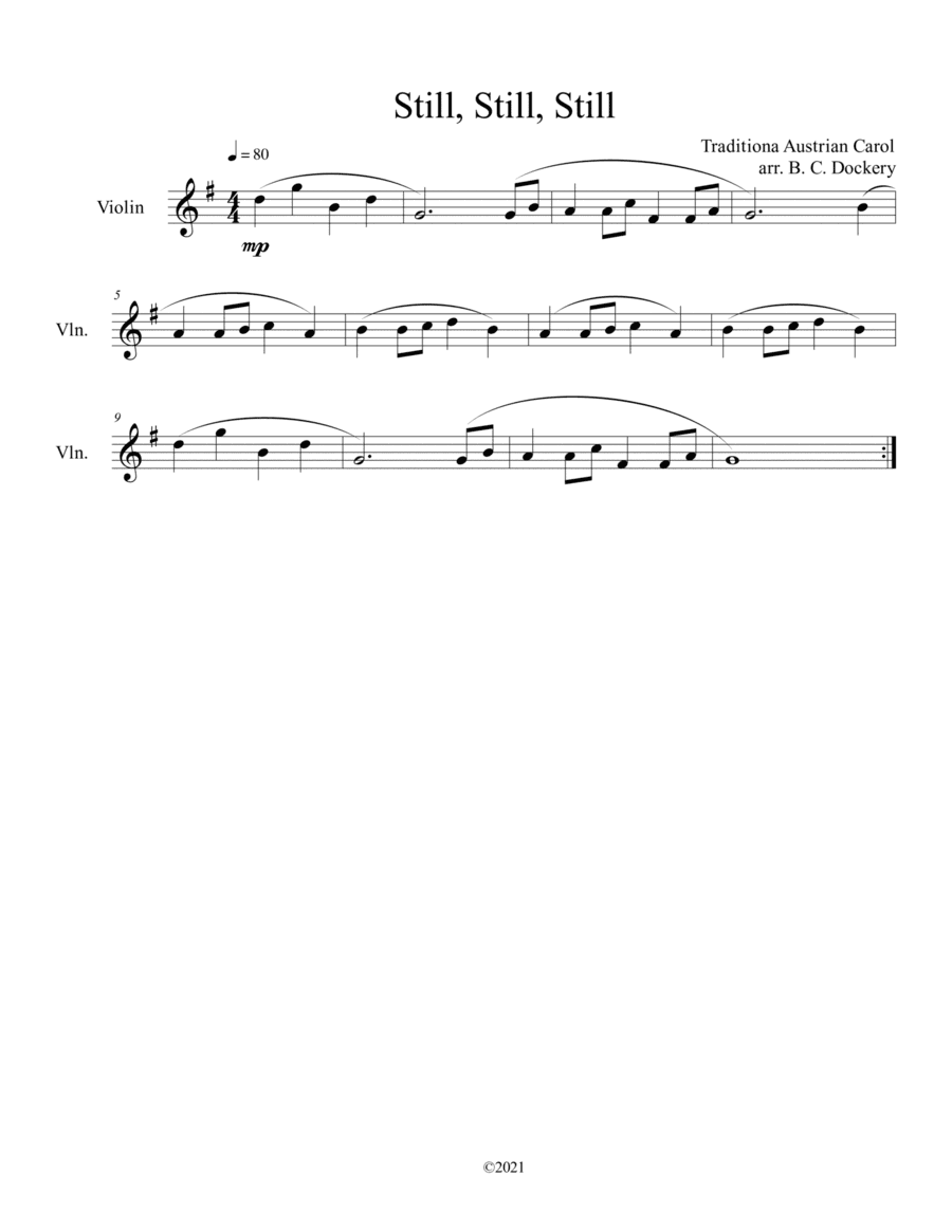 Still, Still, Still (Violin Solo) (arr. B. C. Dockery)