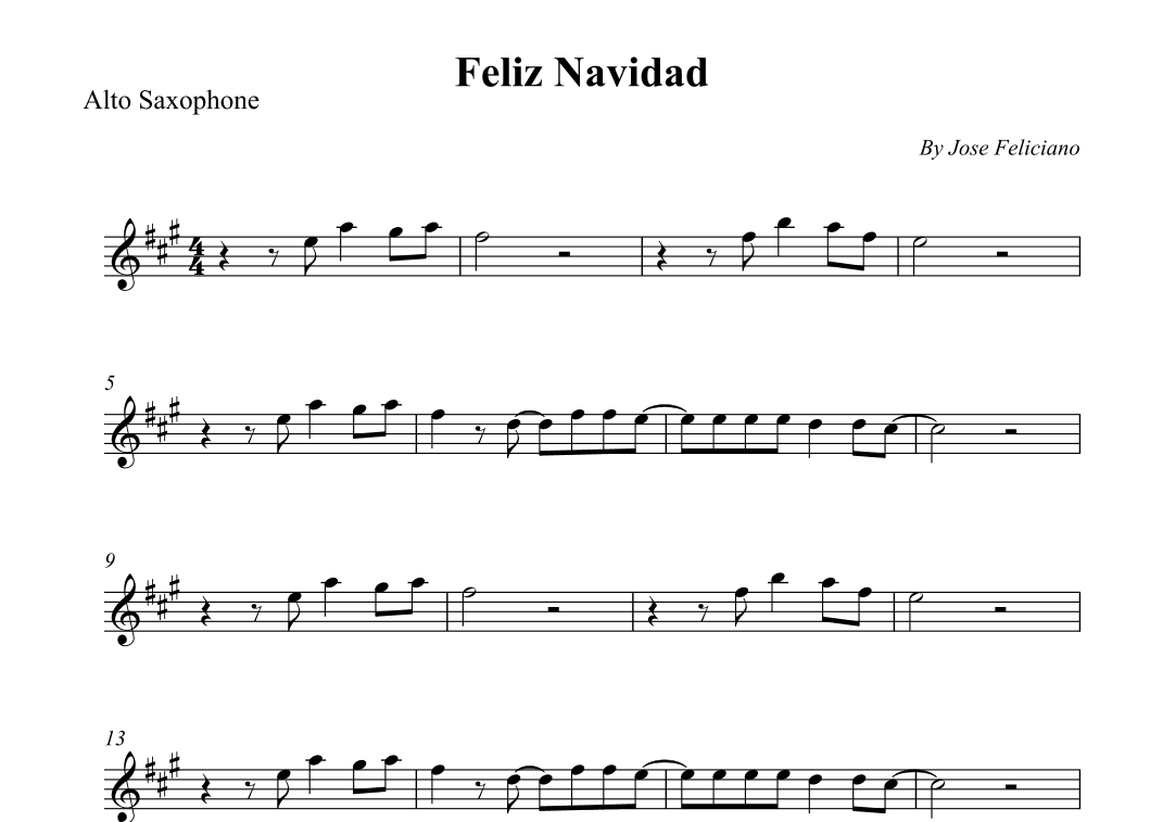 Feliz Navidad (arr. Wesley S. SIlva)