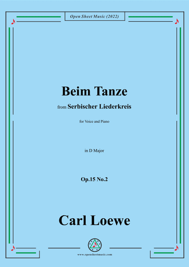 Loewe-Beim Tanze,in D Major,Op.15 No.2 (arr. OSM Press)