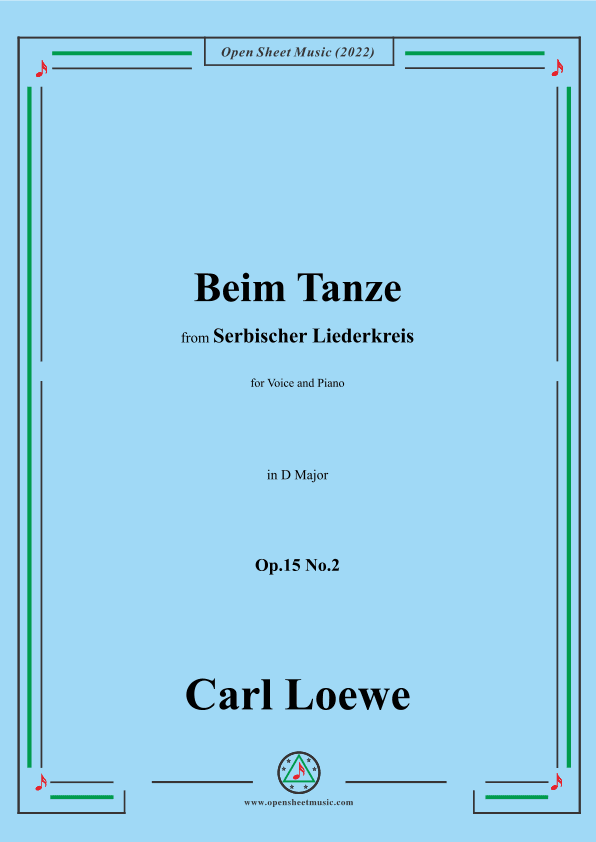 Loewe-Beim Tanze,in D Major,Op.15 No.2 (arr. OSM Press)