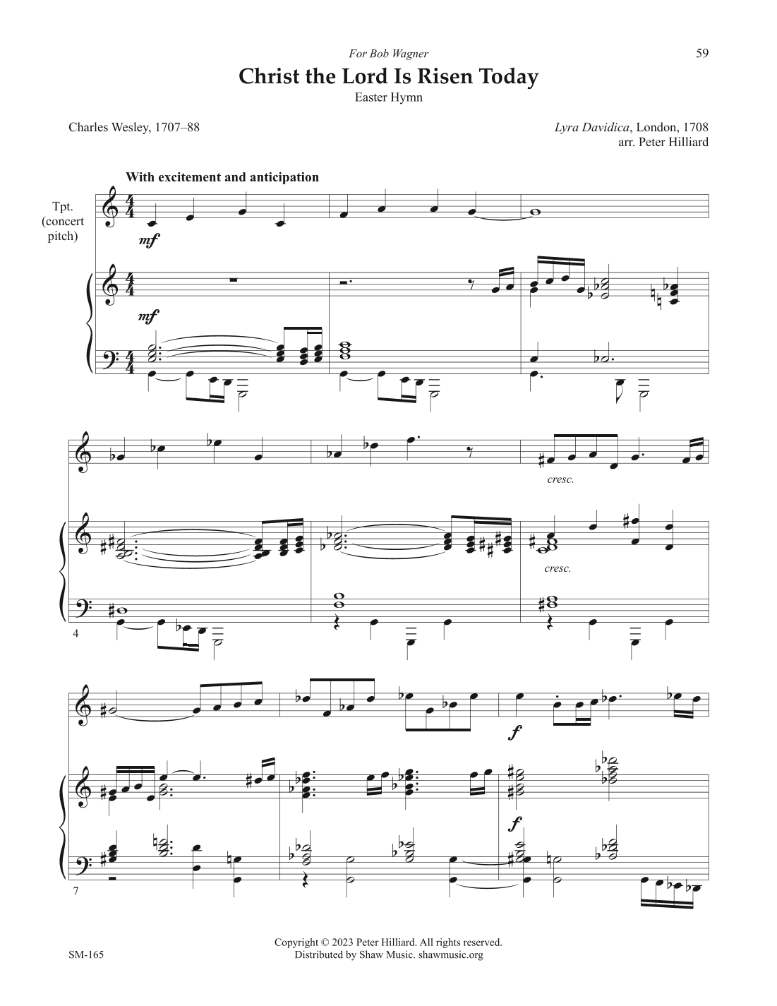 Christ the Lord Is Risen Today (arr. Peter Hilliard)