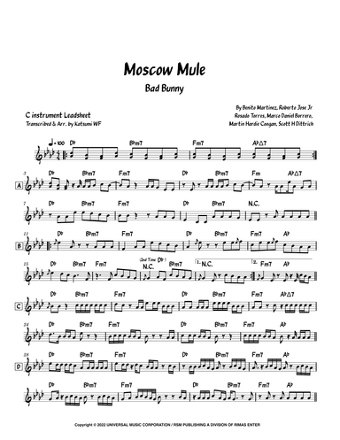 Moscow Mule (arr. Katsumi WF)