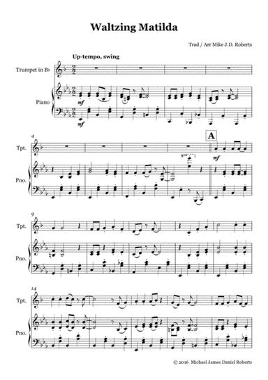 Waltzing Matilda (arr. Mike J.D. Roberts)