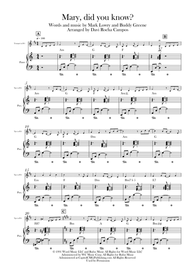 Mary, Did You Know? (arr. Davi Rocha Campos)
