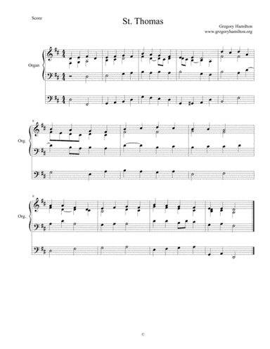 St. Thomas - Alternate Harmonization for Organ