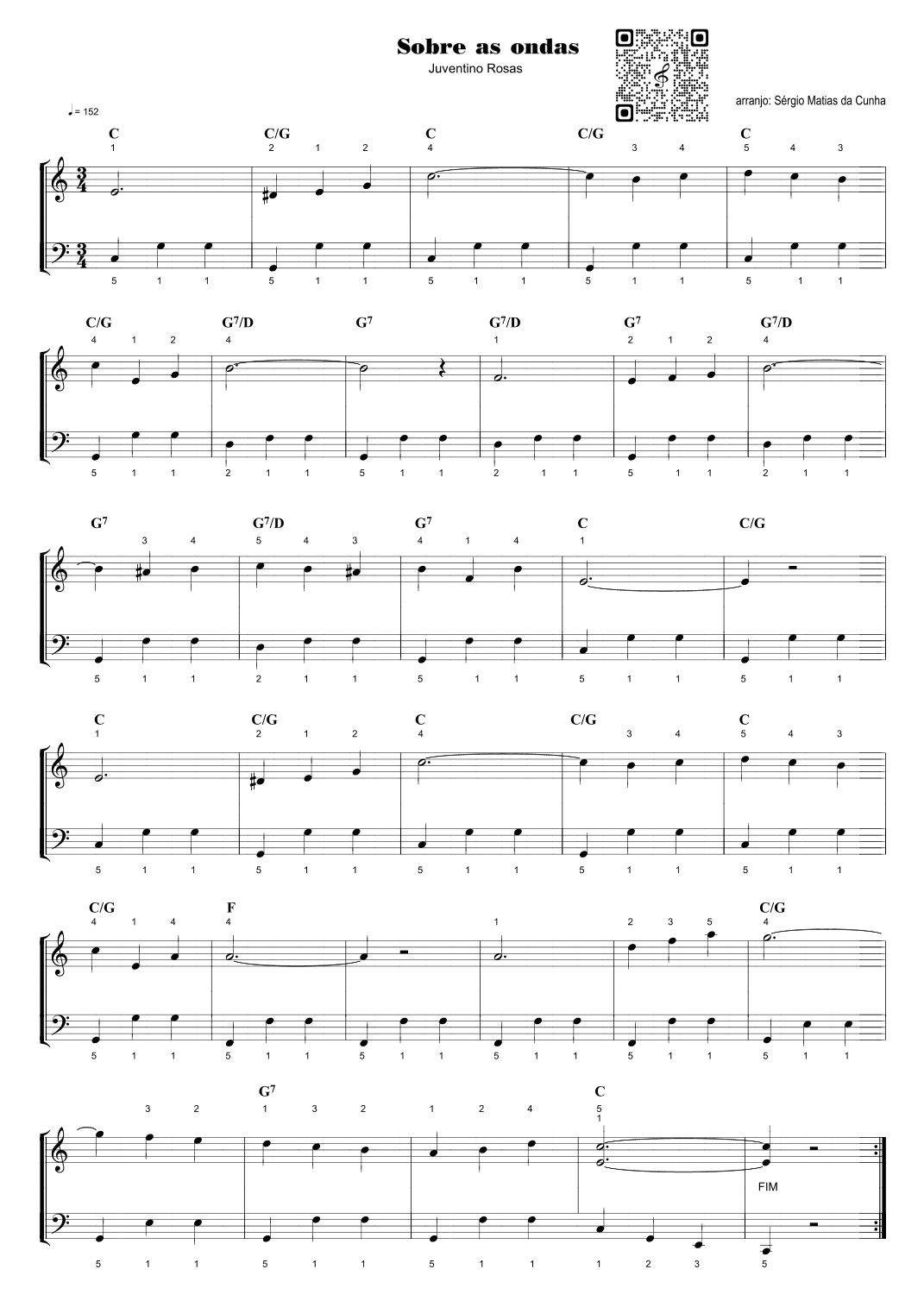 Sobre as ondas - (10 pequenas valsas) (arr. Sérgio Matias da Cunha)