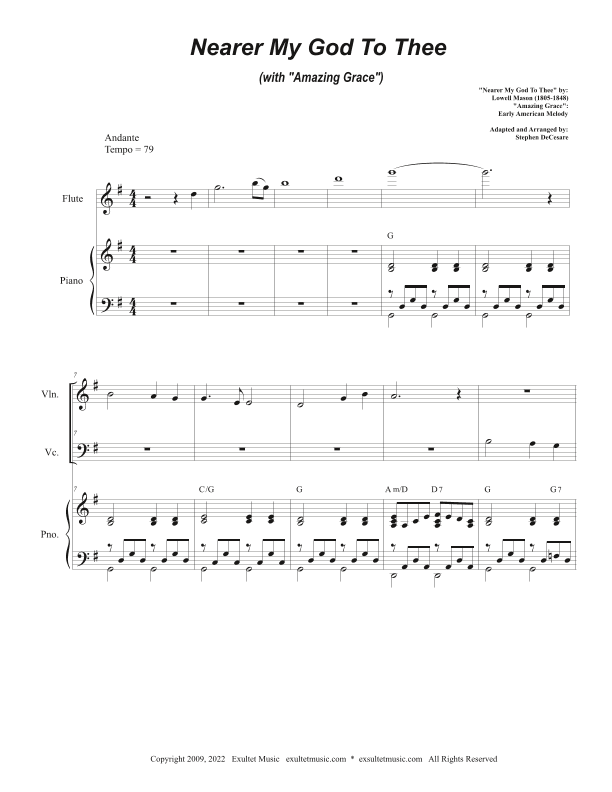 Nearer My God To Thee (with "Amazing Grace") (Duet for Violin and Cello) (arr. Stephen DeCesare)