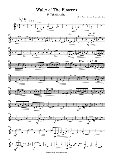Waltz Of The Flowers (Tchaikovsky) - Easy Arrangement (arr. Fabio Eduardo de Oliveira)