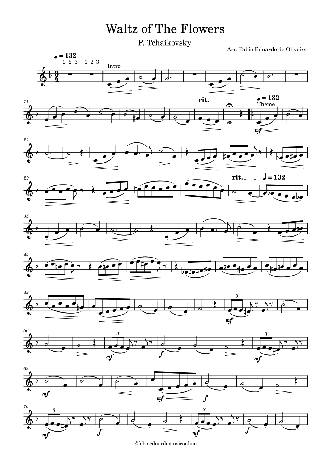 Waltz Of The Flowers (Tchaikovsky) - Easy Arrangement (arr. Fabio Eduardo de Oliveira)