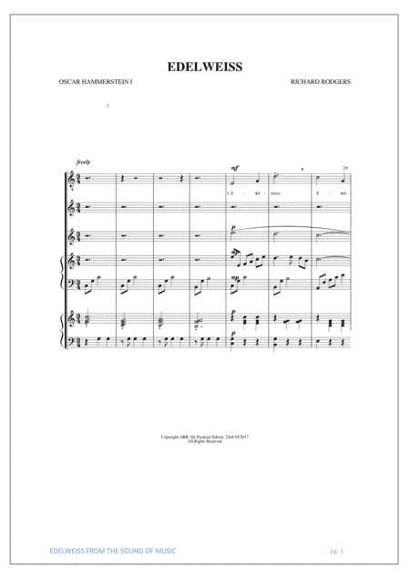 Edelweiss (arr. Sir Nyukuri Edwin)