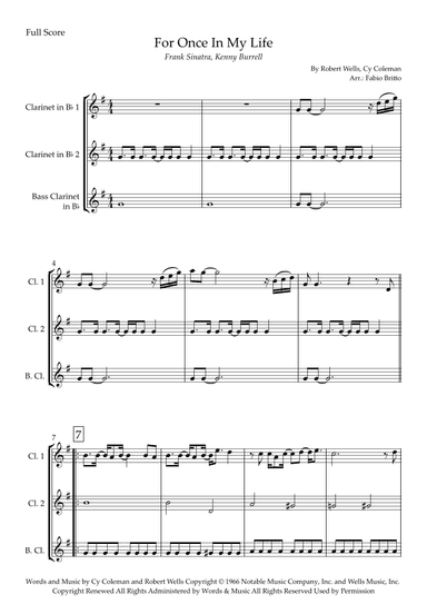 For Once In My Life (arr. Fabio Britto)