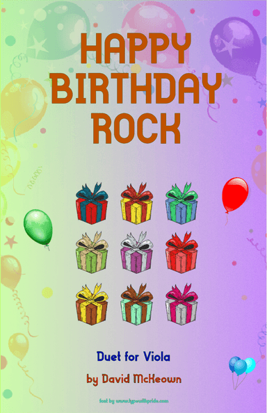 Happy Birthday Rock, for Viola Duet (arr. David McKeown)