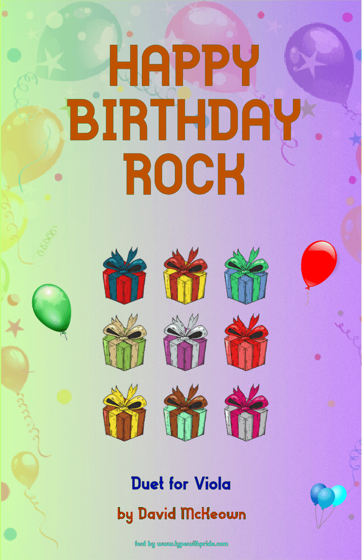 Happy Birthday Rock, for Viola Duet (arr. David McKeown)