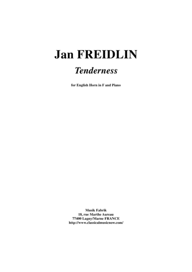 Jan Freidlin:  Tenderness for english horn and guitar