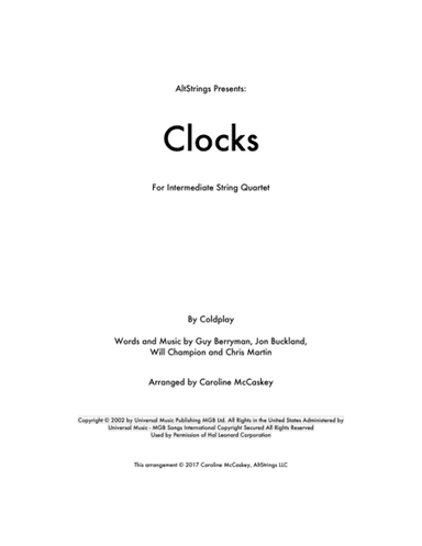 Clocks (arr. Caroline McCaskey)