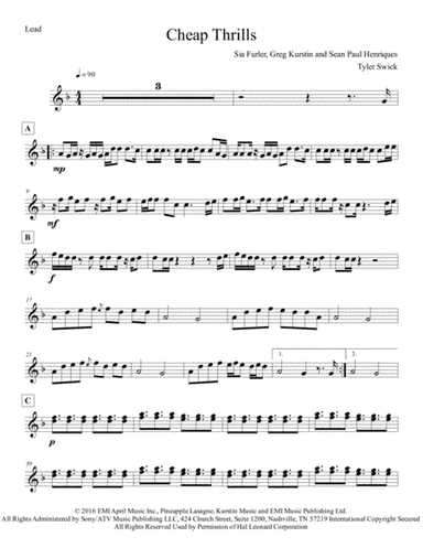 Cheap Thrills (arr. Tyler Swick)