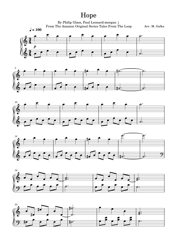 Hope (arr. M. Galka)